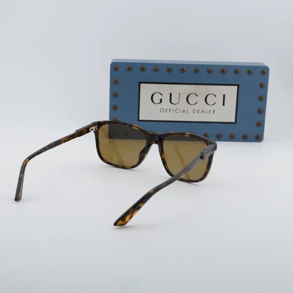Gucci GG1819S 002 Square Sunglasses - Dark Havana\Brown display picture 1